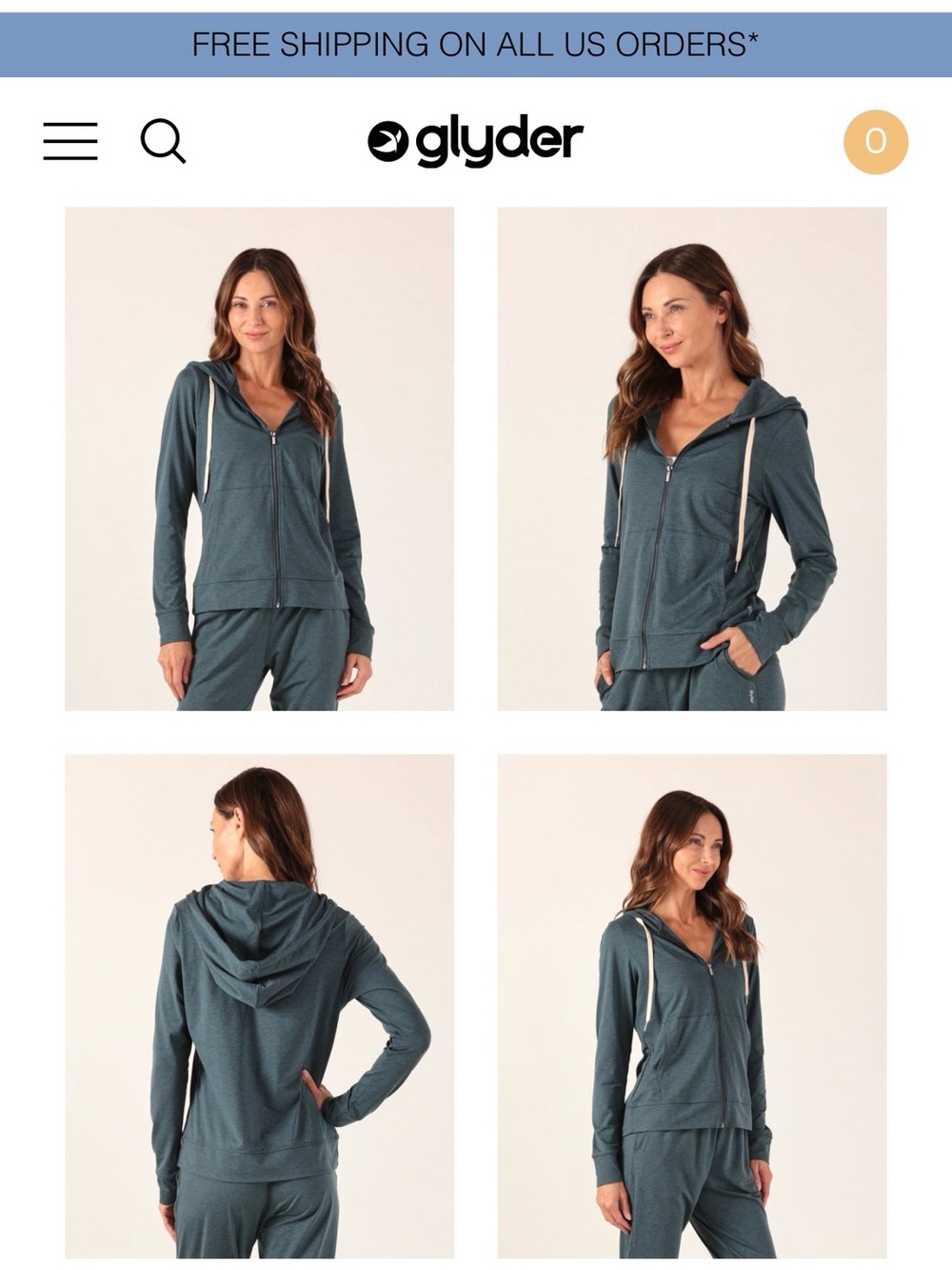 Glyder forest Zip-Up Hooded Sweatshirt with matching joggers